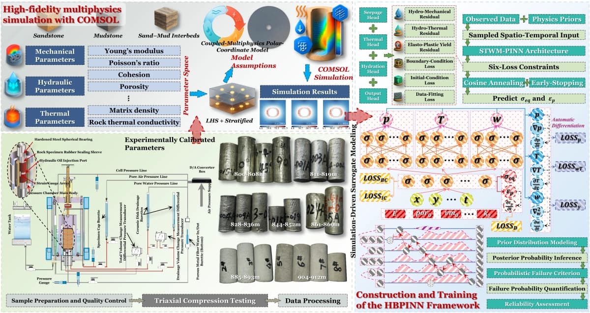 Hierarchical Bayesian Physics-Informed Network Model for Open-Hole Wellbore Instability: From Parameter Uncertainty to Reliability Assessment